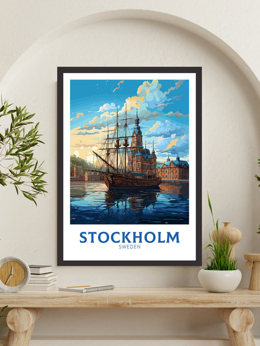 Stockholm Poster | Stockholm Travel Print | Stockholm Illustration | Sweeden Poster | Sweeden Home Décor | Sweeden Print | ID 845