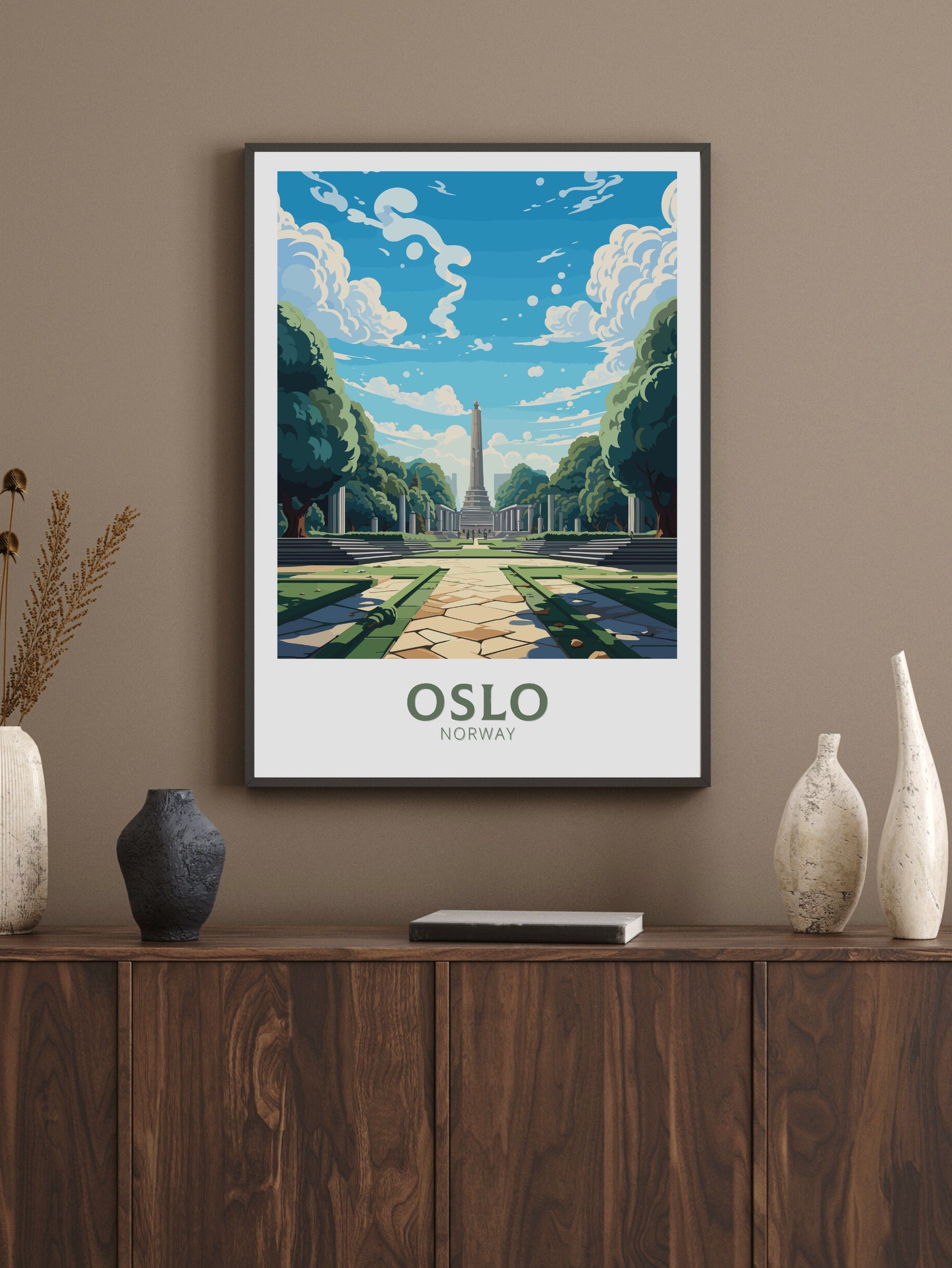 Oslo Travel Print | Oslo Poster | Oslo Print | Oslo Wall Art | Oslo Illustration | Oslo Norway | Norway Poster | Norway Art | ID 848