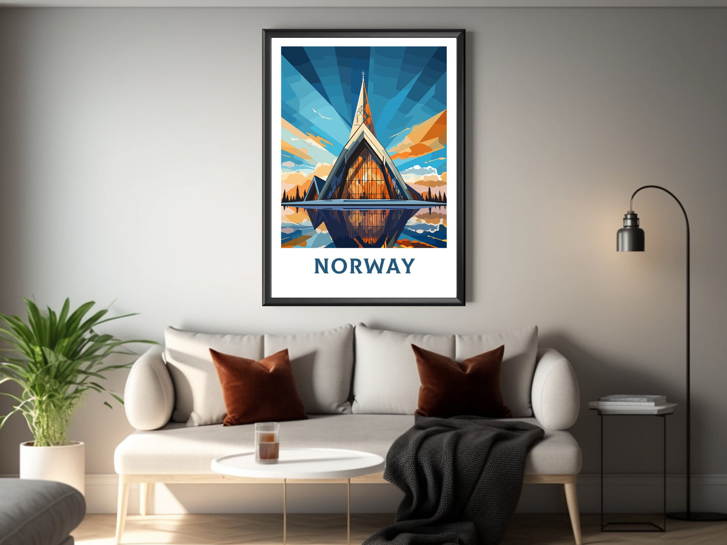 Norway Print | Norway Travel Poster| Norway Wall Art | Norway Poster | Norway Travel Print | Norway Fjords | Northern Lights Print ID 849