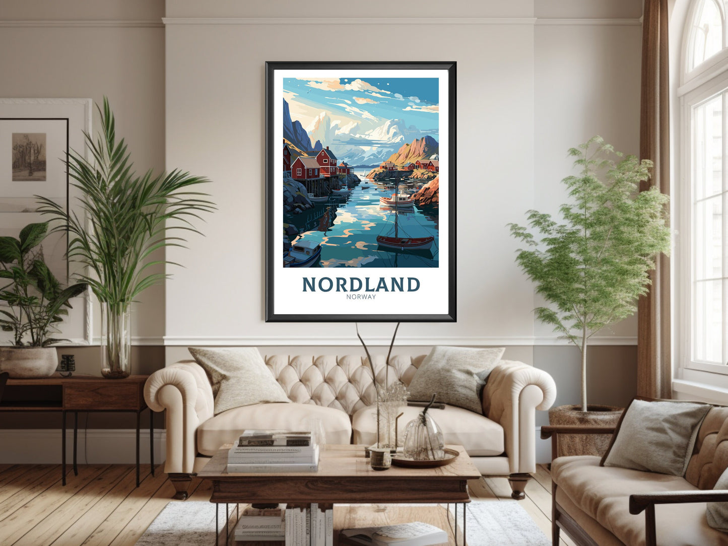 Nordland Travel Poster | Nordland Illustration | Norway Wall Art | Norway Poster | Nordland Travel Print | Norway Wall Art | ID 850