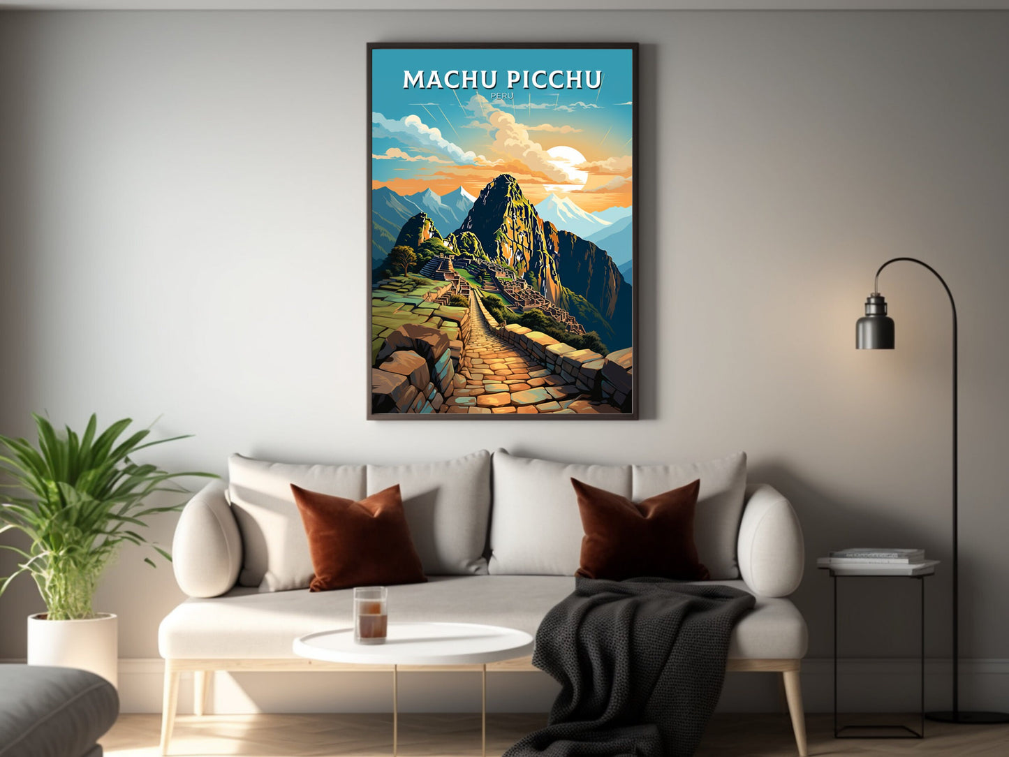 Machu Picchu Travel Poster | Wall Art | Travel Print | Housewarming Gift | Peru Travel Poster | ID 853