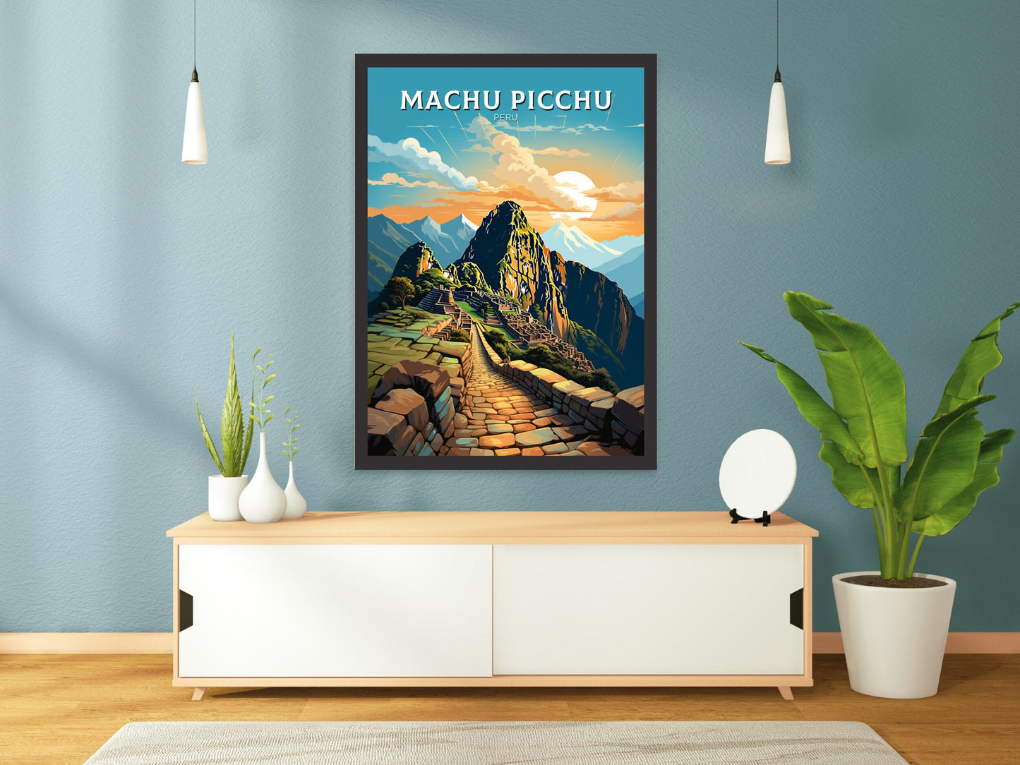 Machu Picchu Travel Poster | Wall Art | Travel Print | Housewarming Gift | Peru Travel Poster | ID 853