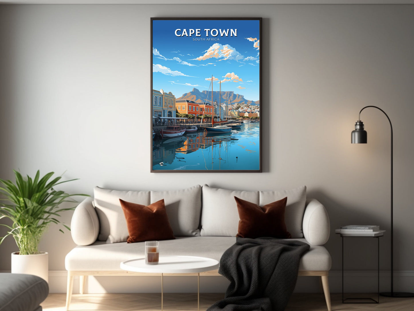 Cape Town Travel Poster | Cape Town Travel Print | South Africa Wall Art | Africa Poster | Cape Town Travel Print | Cape Town Art | ID 861