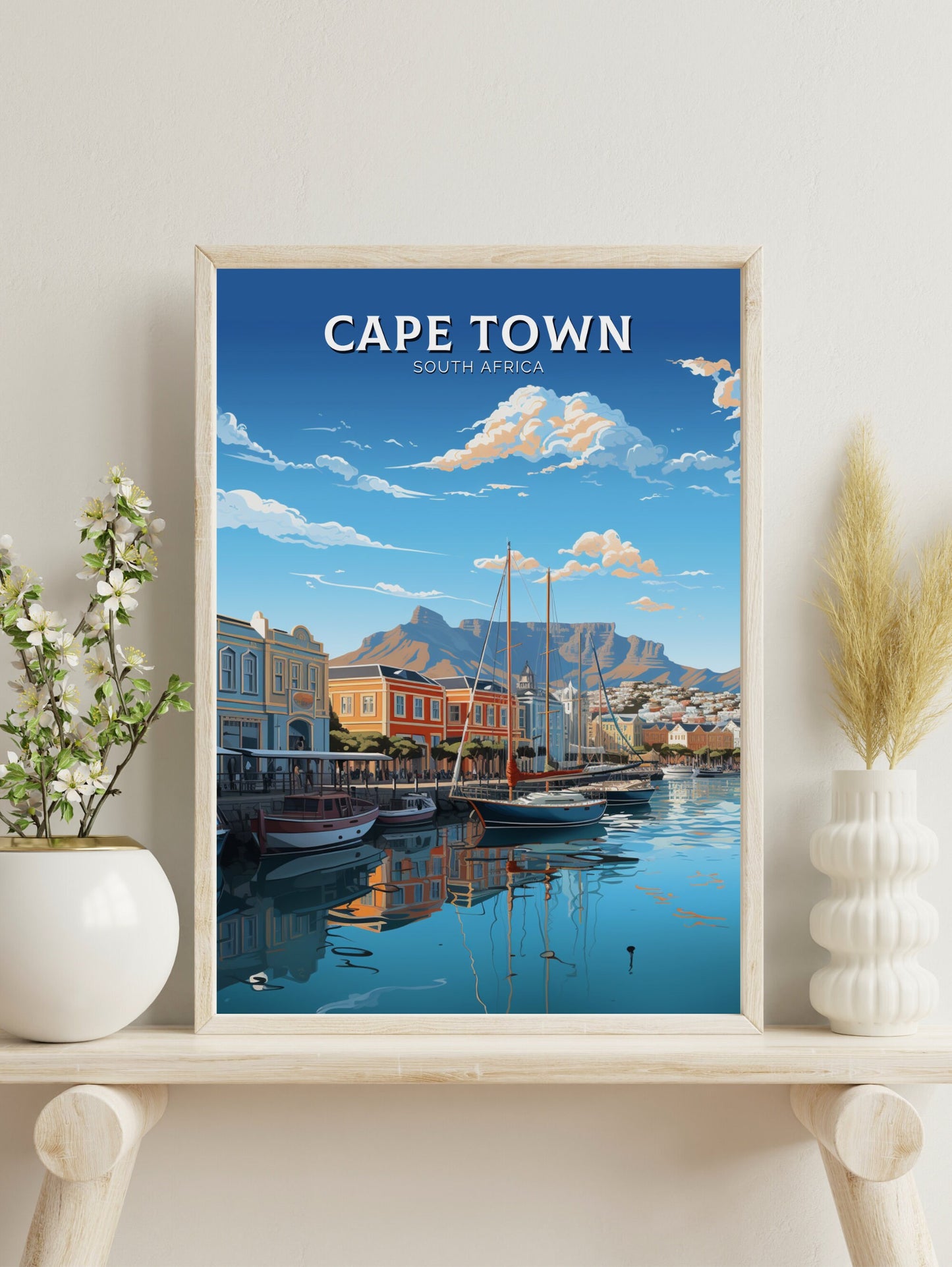 Cape Town Travel Poster | Cape Town Travel Print | South Africa Wall Art | Africa Poster | Cape Town Travel Print | Cape Town Art | ID 861