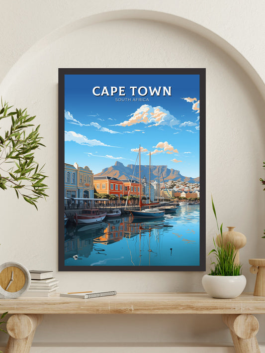 Cape Town Travel Poster | Cape Town Travel Print | South Africa Wall Art | Africa Poster | Cape Town Travel Print | Cape Town Art | ID 861
