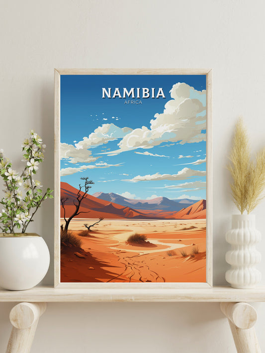 Namibia Travel Print | Namibia Wall Art | Namibia Travel Poster | Africa Poster | Namibia Dunes Print | Namibia Wall Art | ID 865