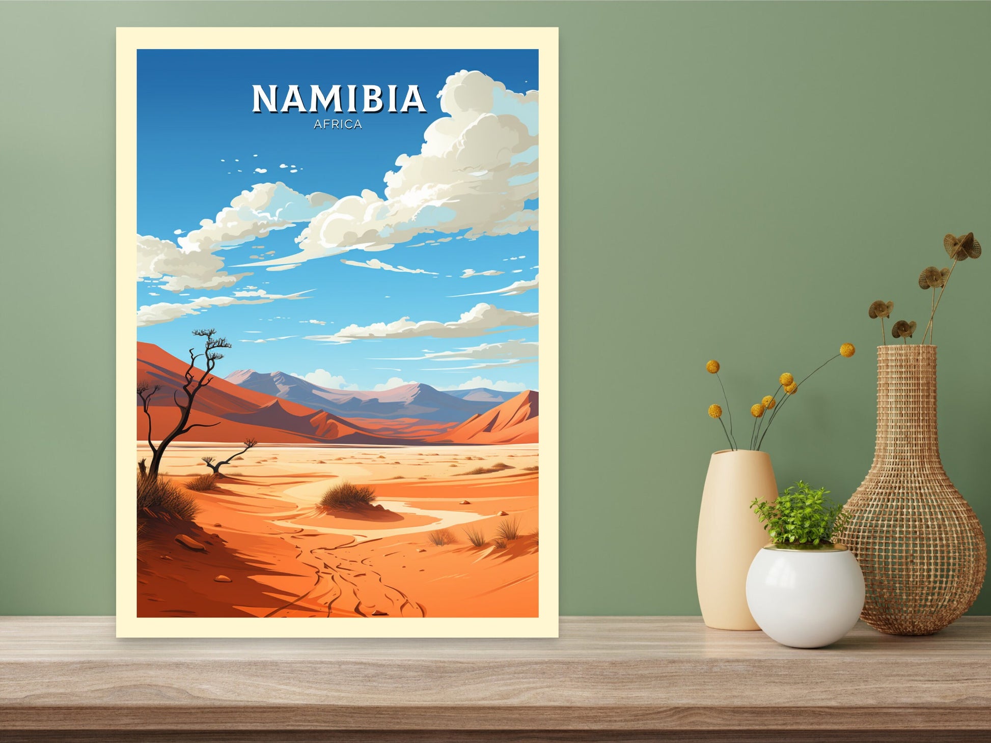 Namibia Travel Print | Namibia Wall Art | Namibia Travel Poster | Africa Poster | Namibia Dunes Print | Namibia Wall Art | ID 865