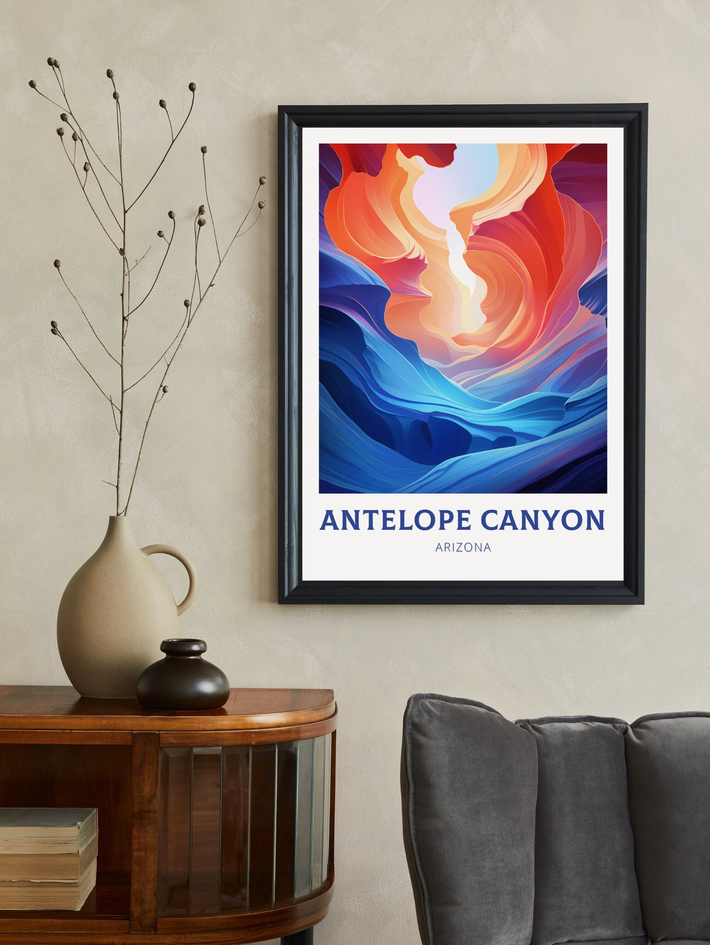 Antelope Canyon Poster | Antelope Canyon Arizona Print | Antelope Canyon Decor | Arizona Travel Poster | Antelope Canyon Wall Art | ID 860