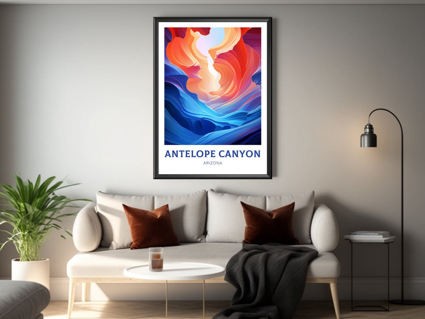 Antelope Canyon Poster | Antelope Canyon Arizona Print | Antelope Canyon Decor | Arizona Travel Poster | Antelope Canyon Wall Art | ID 860