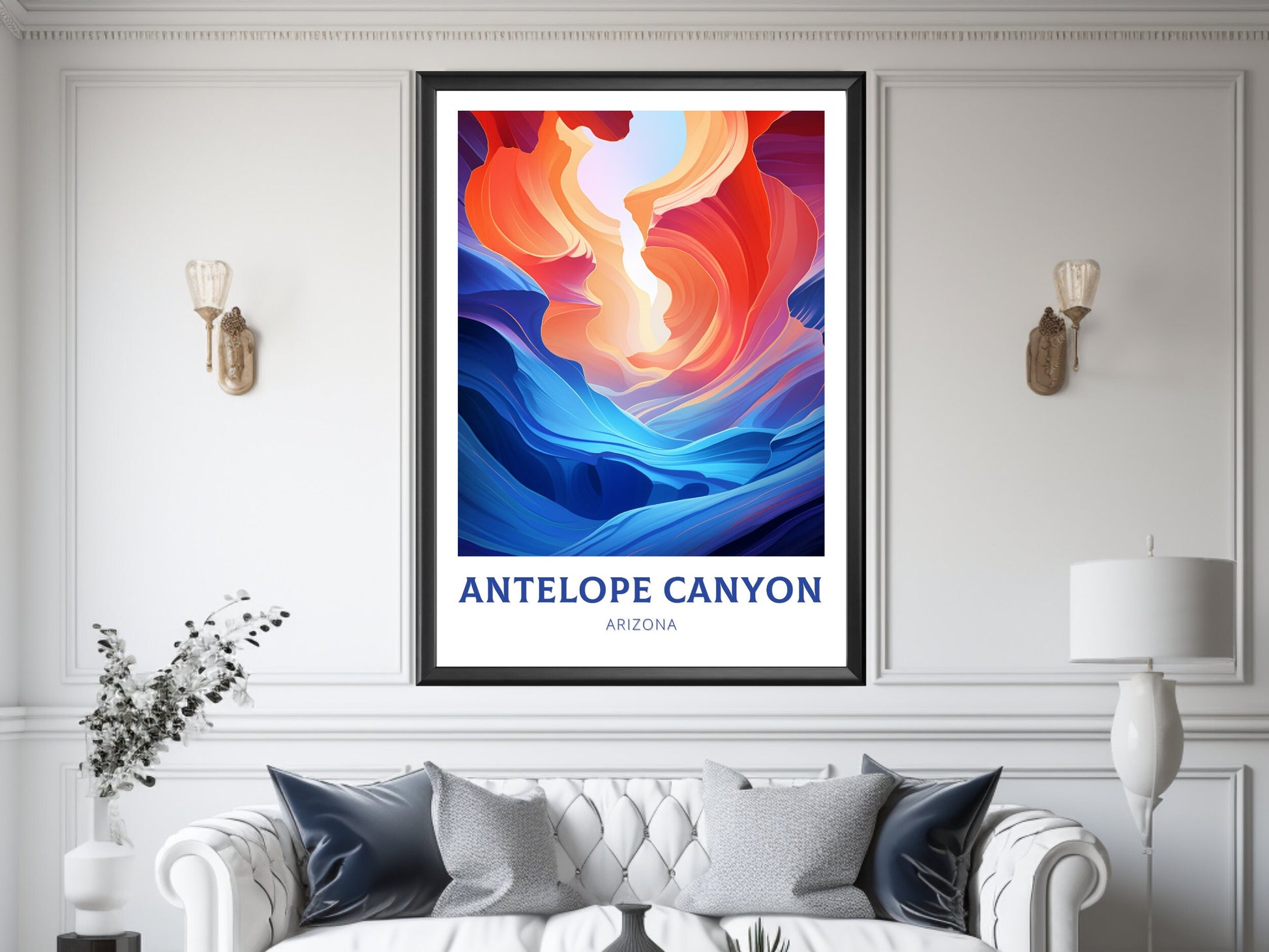 Antelope Canyon Poster | Antelope Canyon Arizona Print | Antelope Canyon Decor | Arizona Travel Poster | Antelope Canyon Wall Art | ID 860