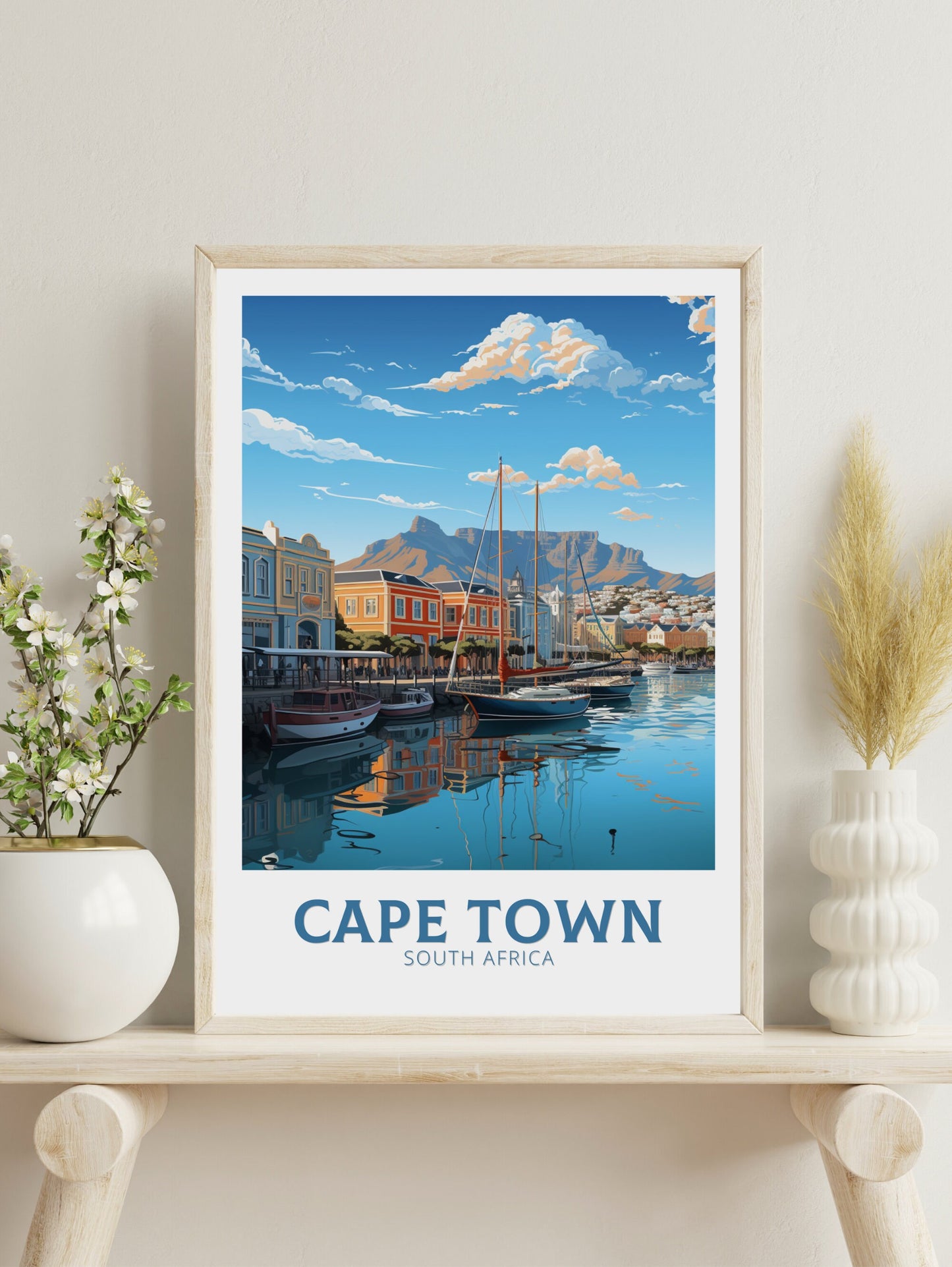 Cape Town Travel Print | Cape Town Travel Poster | South Africa Wall Art | Africa Print | Cape Town Travel Poster | Cape Town Art | ID 869