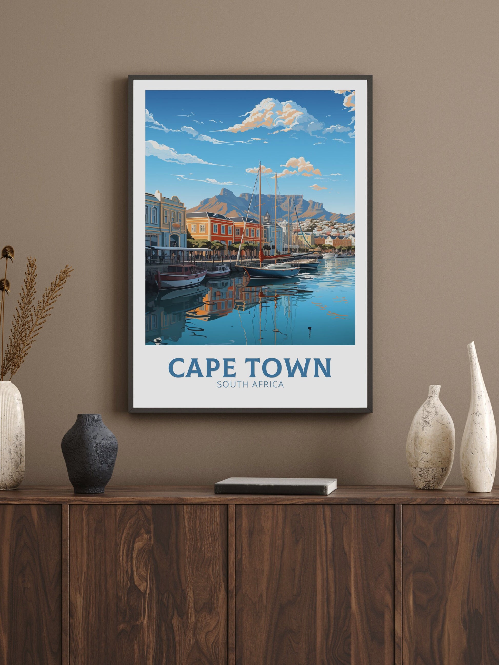 Cape Town Travel Print | Cape Town Travel Poster | South Africa Wall Art | Africa Print | Cape Town Travel Poster | Cape Town Art | ID 869