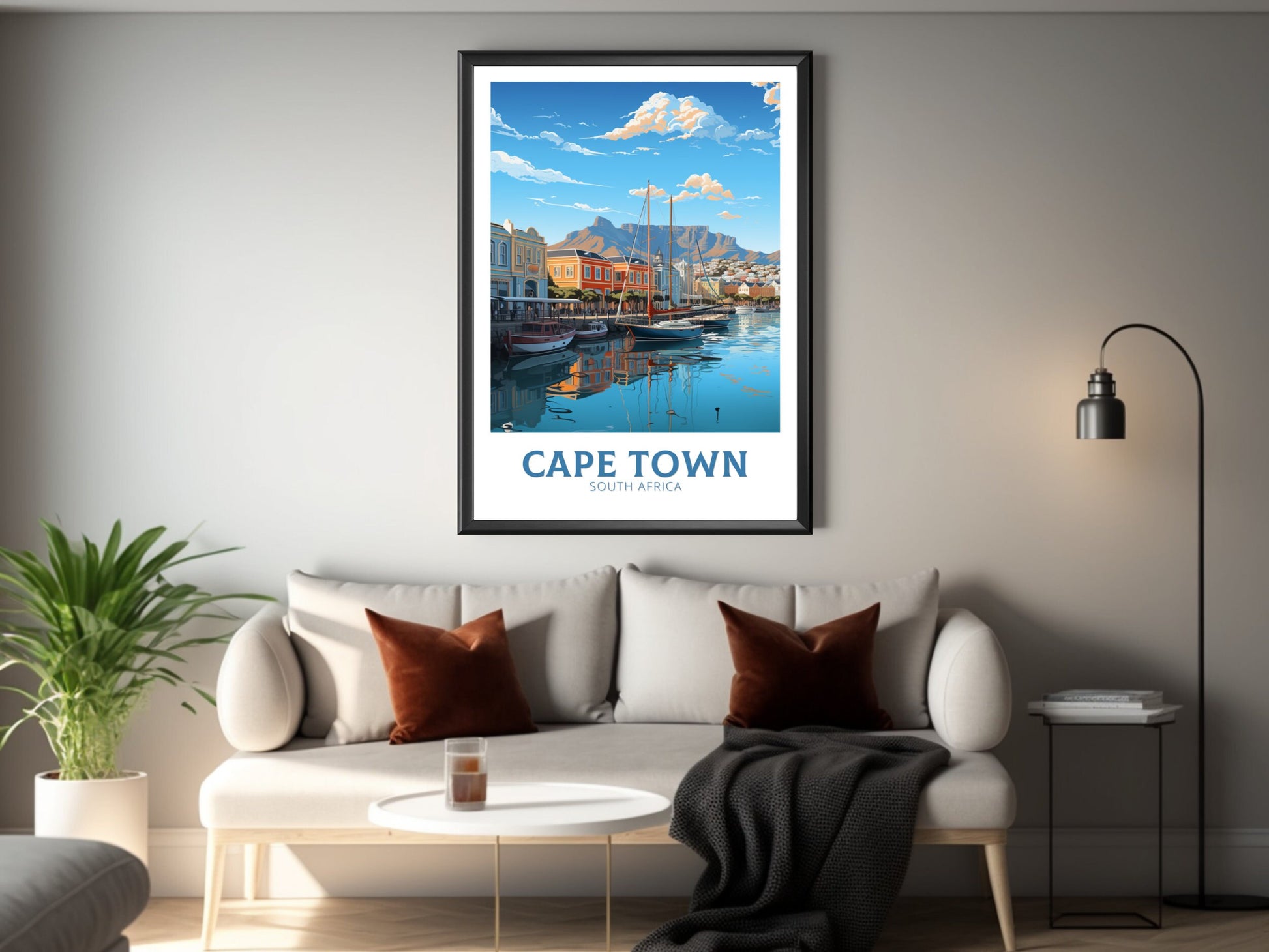 Cape Town Travel Print | Cape Town Travel Poster | South Africa Wall Art | Africa Print | Cape Town Travel Poster | Cape Town Art | ID 869