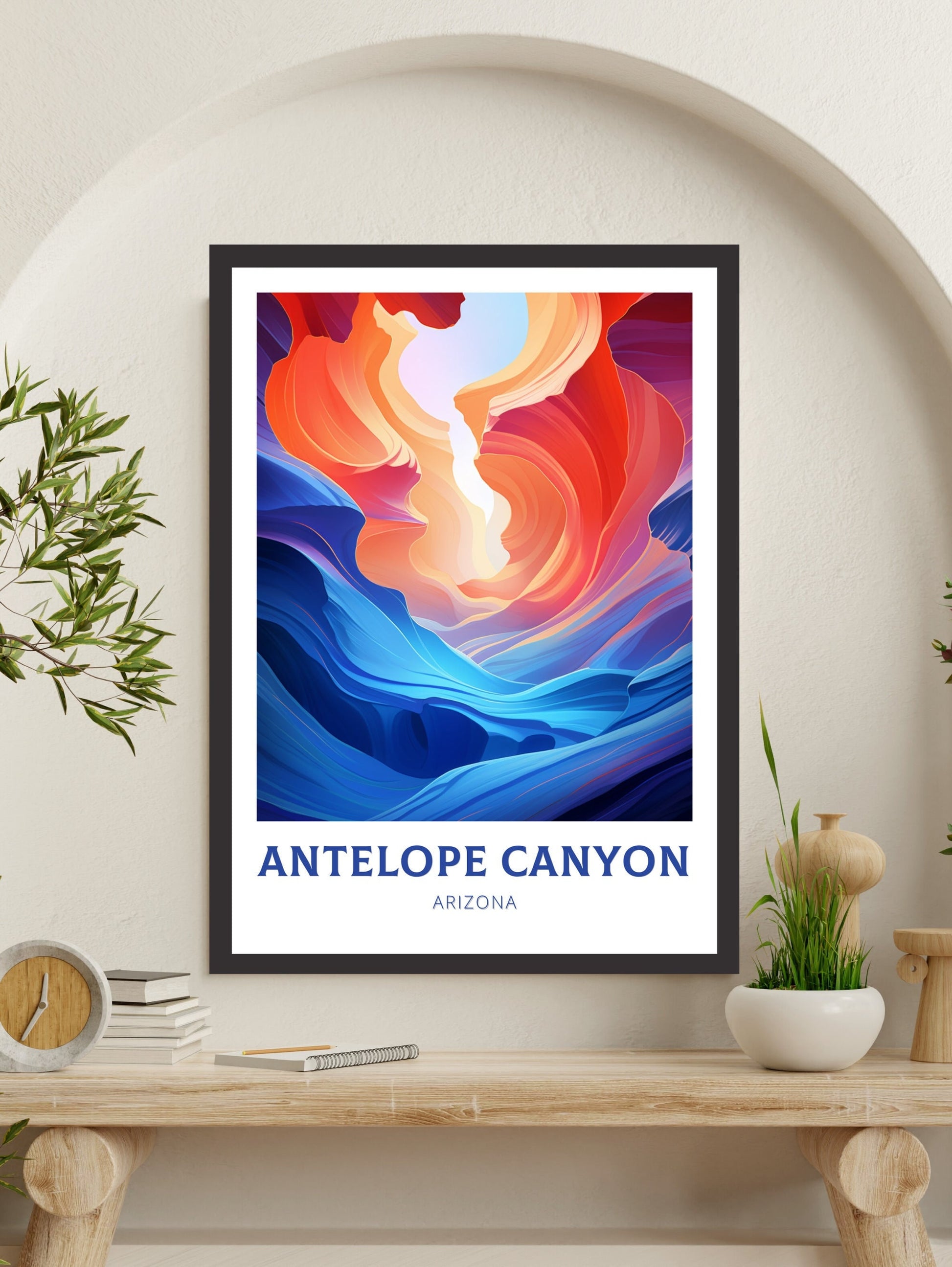 Antelope Canyon Poster | Antelope Canyon Arizona Print | Antelope Canyon Decor | Arizona Travel Poster | Antelope Canyon Wall Art | ID 860