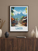 Laos Print | Laos Poster | Luang Prabang Print | Luang Prabang Market | Night Market Print | Laos Travel Poster | Laos Wall Art | ID 857