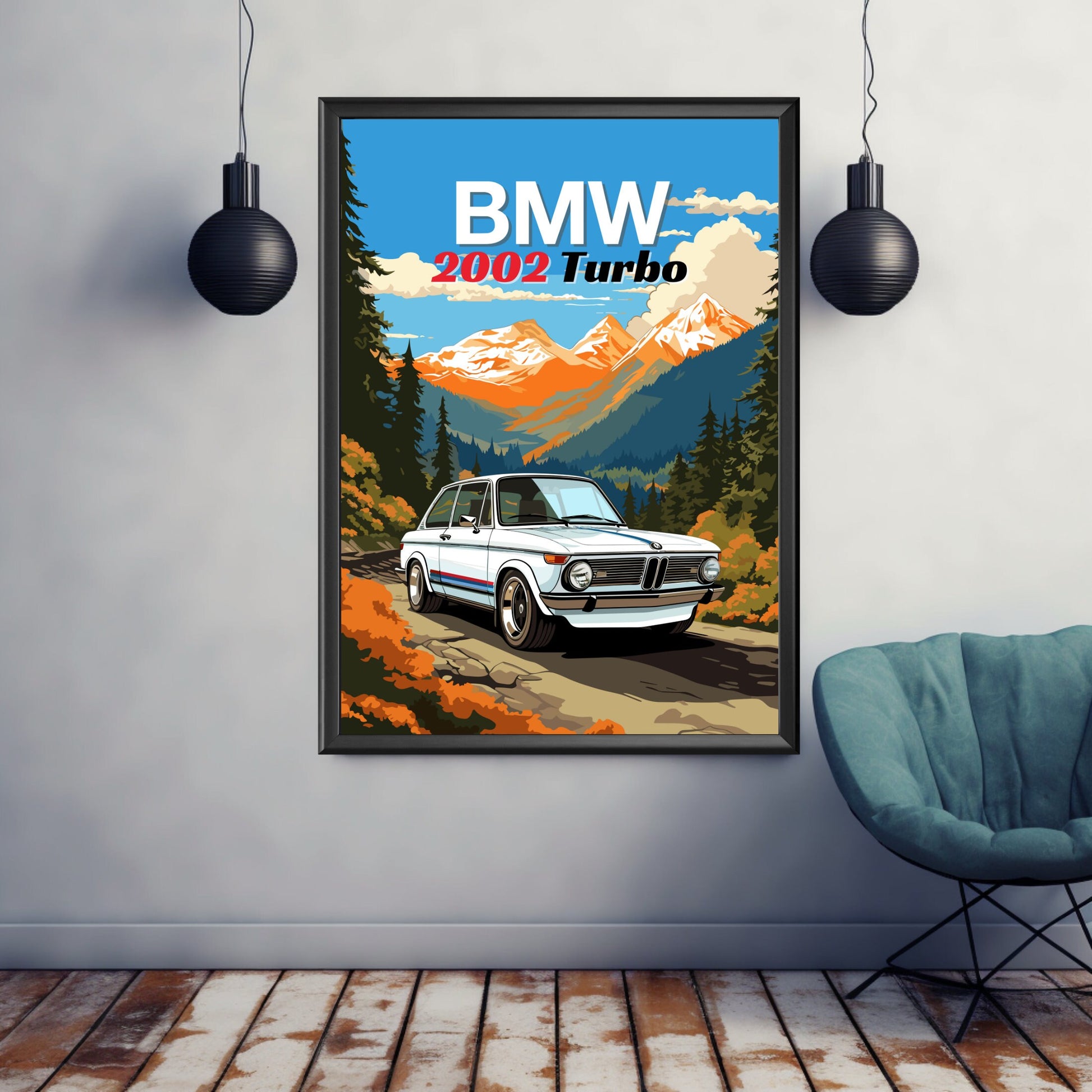 BMW 2002 Turbo Print, 1970s Car