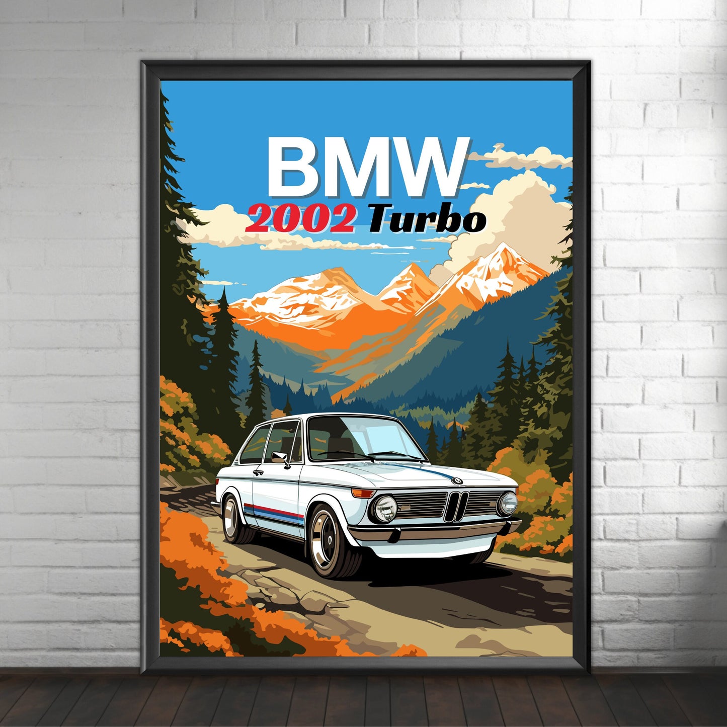 BMW 2002 Turbo Print, 1970s Car