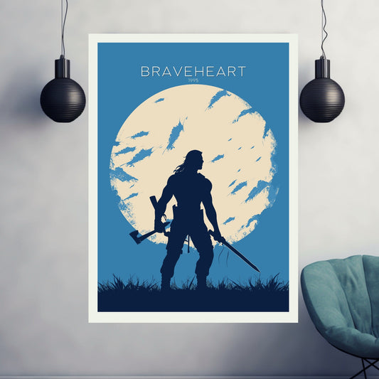 Braveheart poster, Movie Poster, Minimalist, Film Poster, Movies Print, Movies Gift, Popular Movie Poster, Cinema, Braveheart movie print