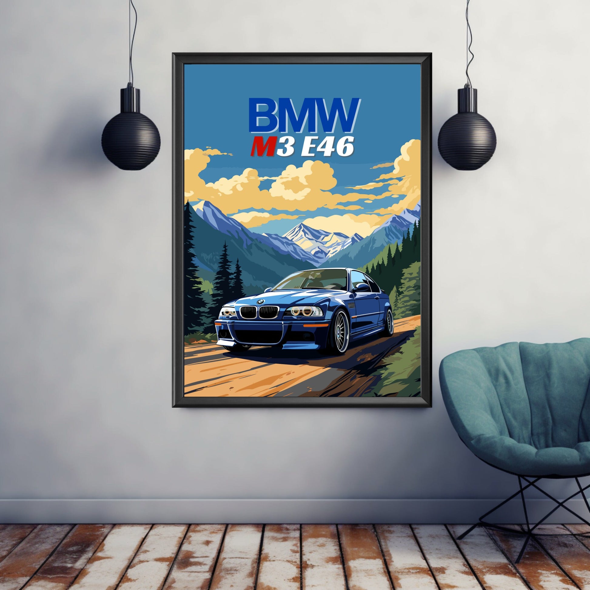 BMW M3 E46 Print, 2000s Car