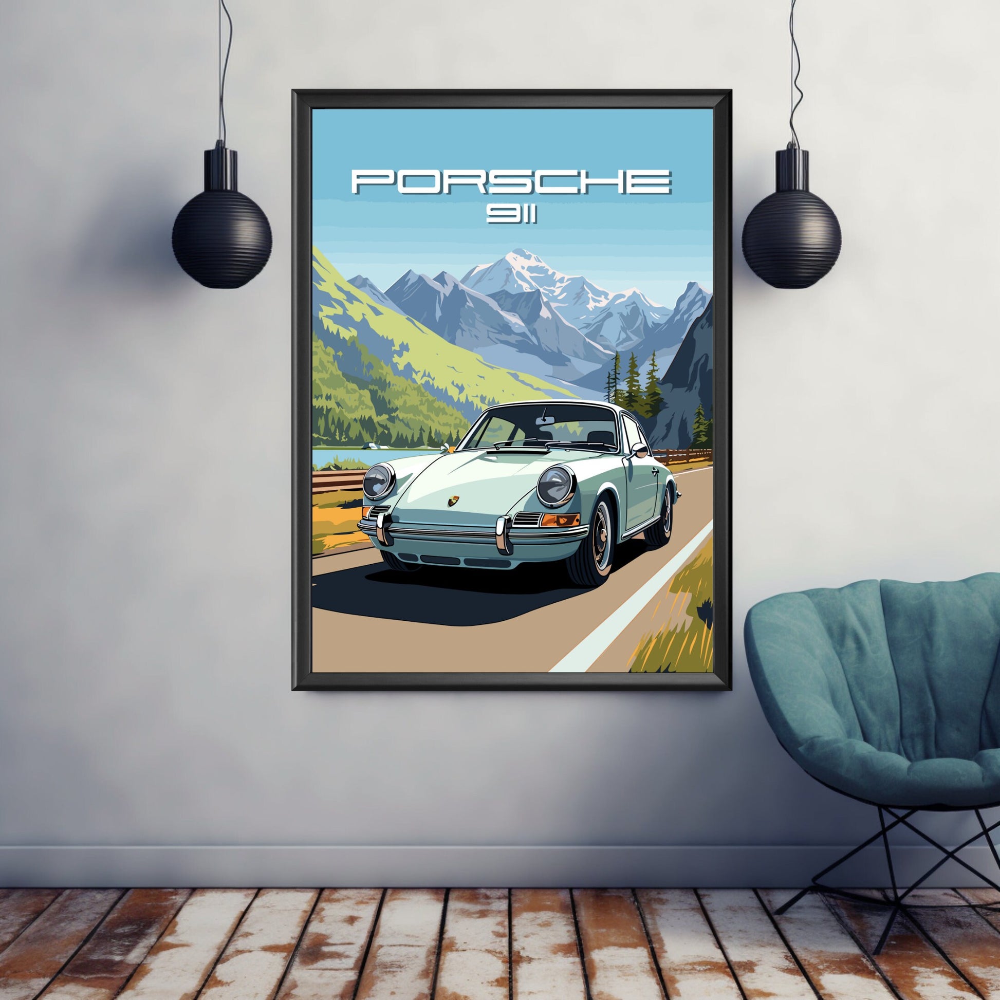 Porsche 911 Print, 1960s