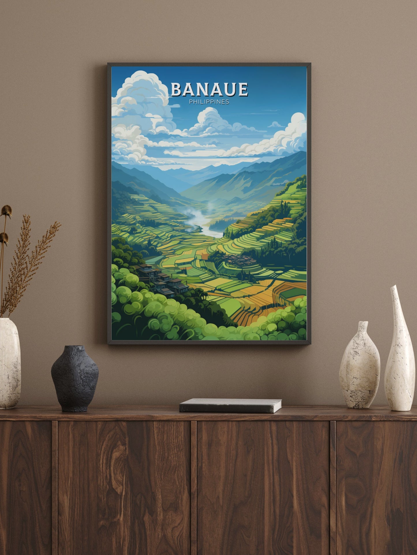 Banaue Poster | Banaue Print | Philippines Poster | Banaue Travel Print | Banaue Rice Fields Travel Poster | Philippines Print | ID 879