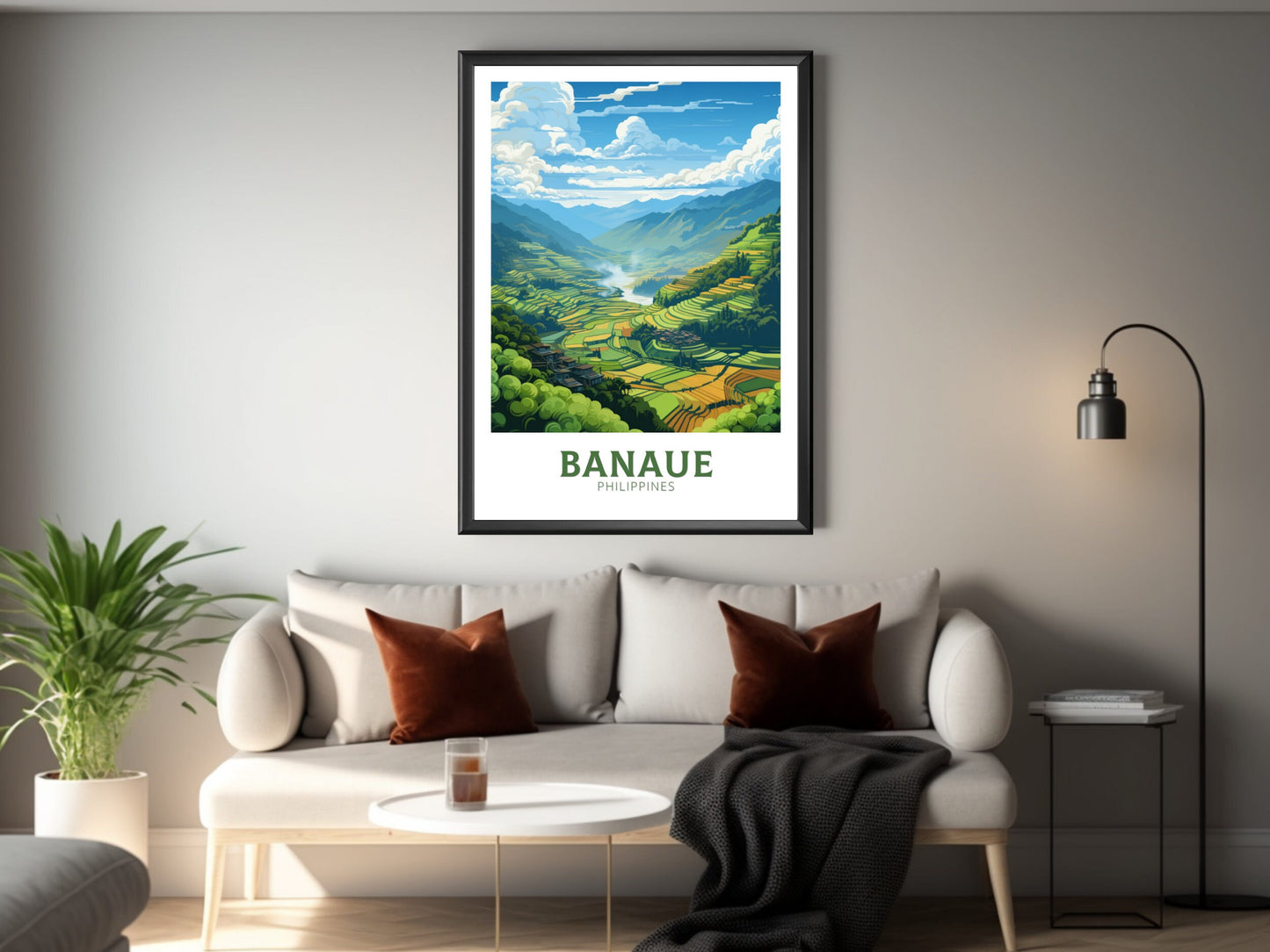 Banaue Poster | Banaue Print | Philippines Poster | Banaue Travel Print | Banaue Rice Fields Travel Poster | Philippines Print | ID 883