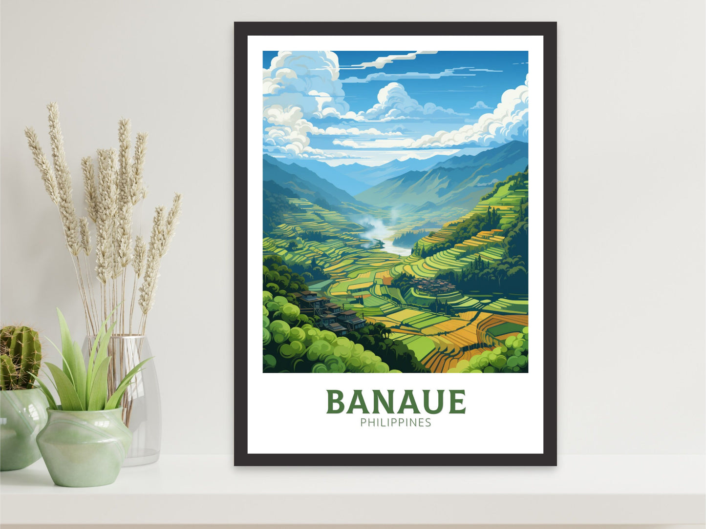 Banaue Poster | Banaue Print | Philippines Poster | Banaue Travel Print | Banaue Rice Fields Travel Poster | Philippines Print | ID 883