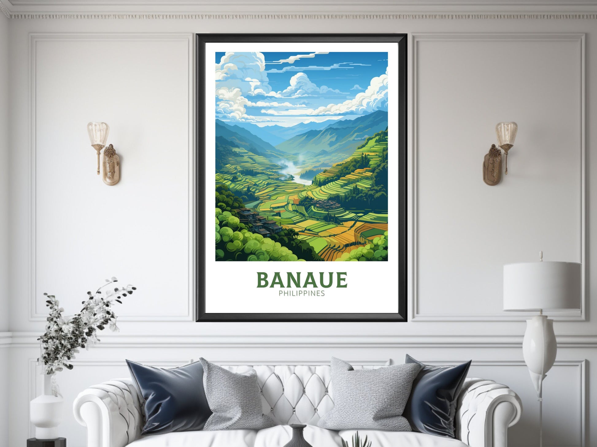 Banaue Poster | Banaue Print | Philippines Poster | Banaue Travel Print | Banaue Rice Fields Travel Poster | Philippines Print | ID 883