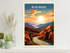 Blue Ridge Parkway Print | Blue Ridge Poster | Blue Ridge Parkway Decor | USA Travel Print | Blue Ridge Parkway Wall Art | ID 880