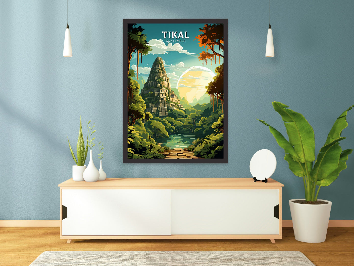 Tikal Travel Poster | Tikal Wall Art | Tikal Travel Print | Housewarming Gift | Guatemala Poster | South America poster | ID 886