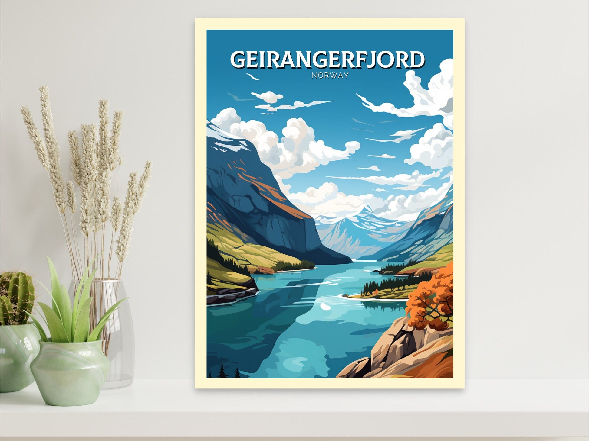 The Geirangerfjord Print | The Geirangerfjord Poster | Norway Wall Art | Norway Print | The Geirangerfjord Art | Norway Wall Art | ID 890