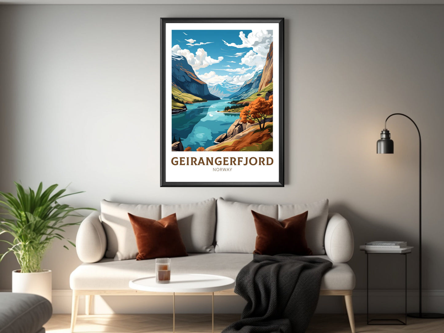 The Geirangerfjord Poster | The Geirangerfjord Print | Norway Wall Art | Norway Poster | The Geirangerfjord Art | Norway Wall Art | ID 894