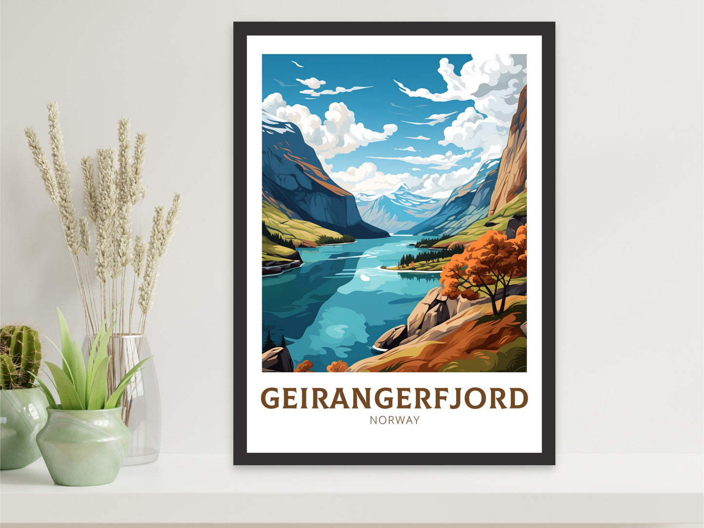 The Geirangerfjord Poster | The Geirangerfjord Print | Norway Wall Art | Norway Poster | The Geirangerfjord Art | Norway Wall Art | ID 894