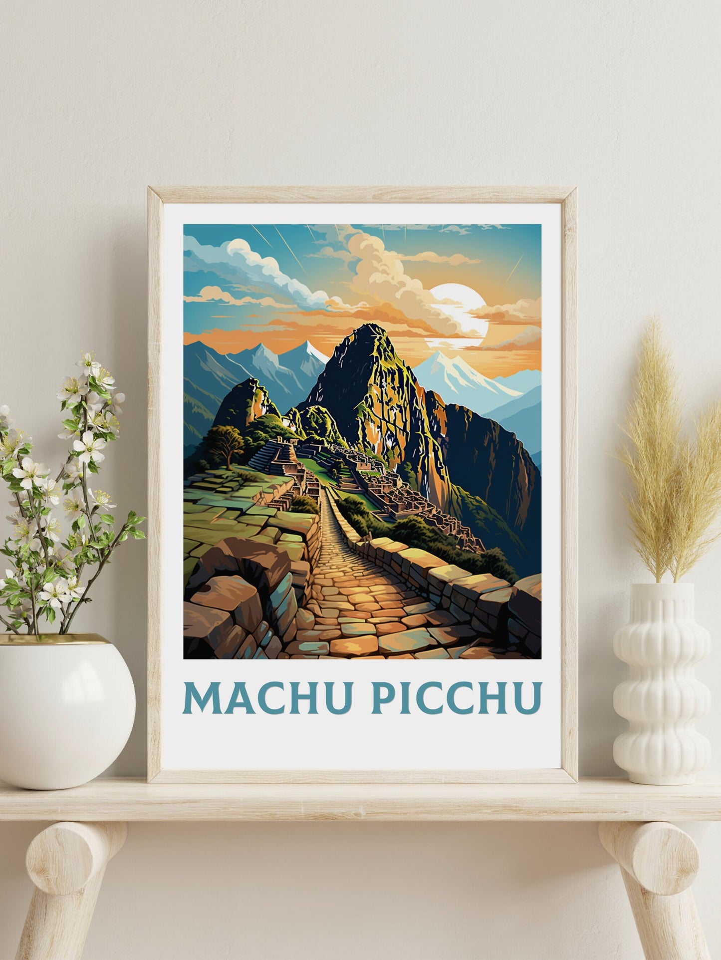 Machu Picchu Travel Print | Machu Picchu Wall Art | Travel Poster | Housewarming Gift | Peru Travel Print | ID 897