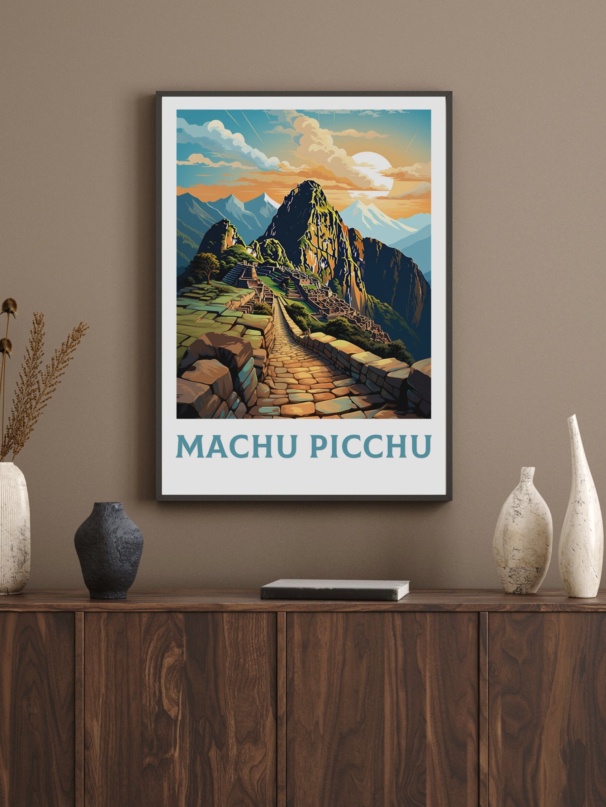 Machu Picchu Travel Print | Machu Picchu Wall Art | Travel Poster | Housewarming Gift | Peru Travel Print | ID 897