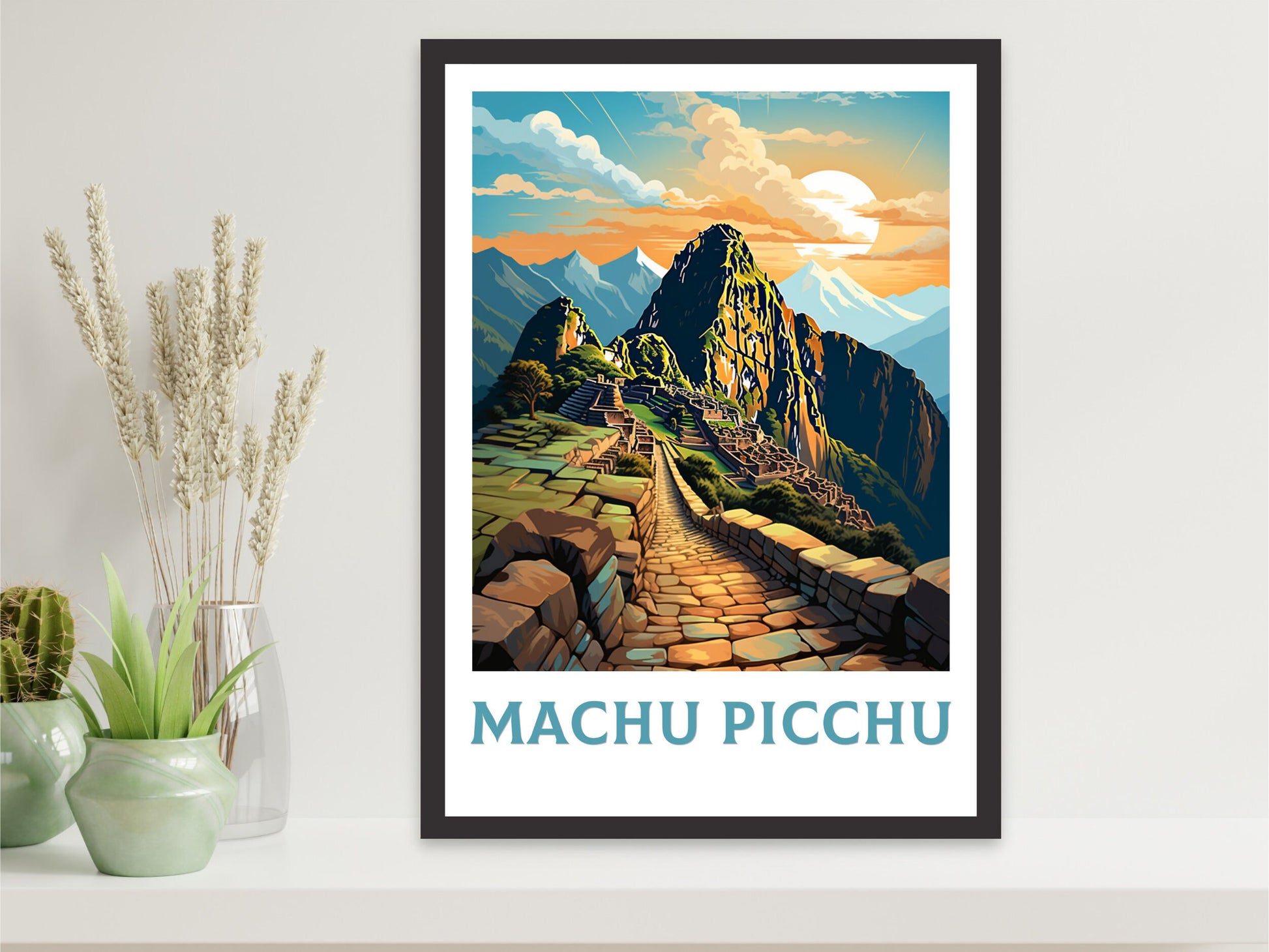 Machu Picchu Travel Print | Machu Picchu Wall Art | Travel Poster | Housewarming Gift | Peru Travel Print | ID 897