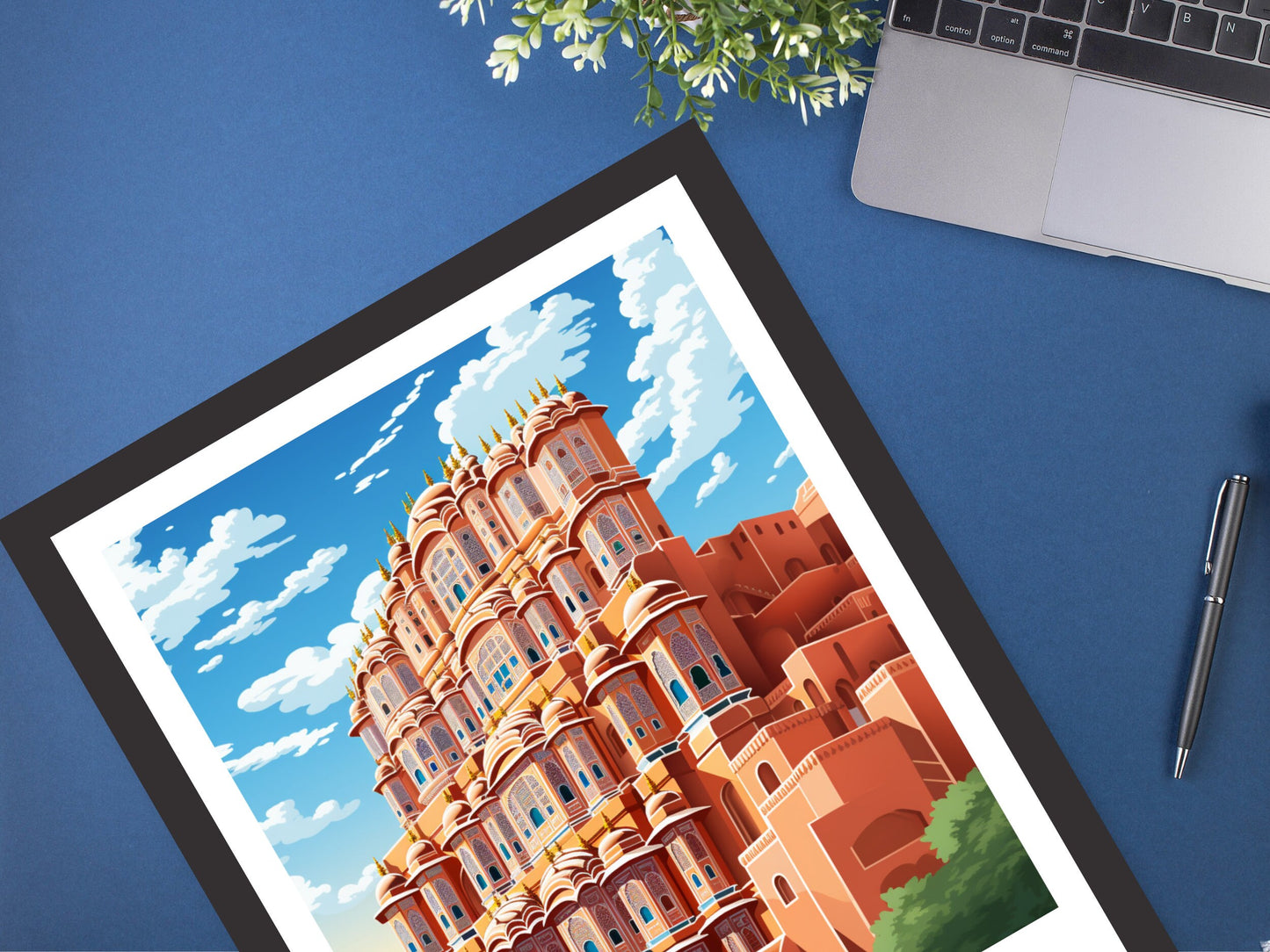 Jaipur Travel Poster | Jaipur Illustration | Jaipur Wall Art | India Poster | Hawa Mahal Print| Hawa Mahal Painting | Jaipur Print | ID 904