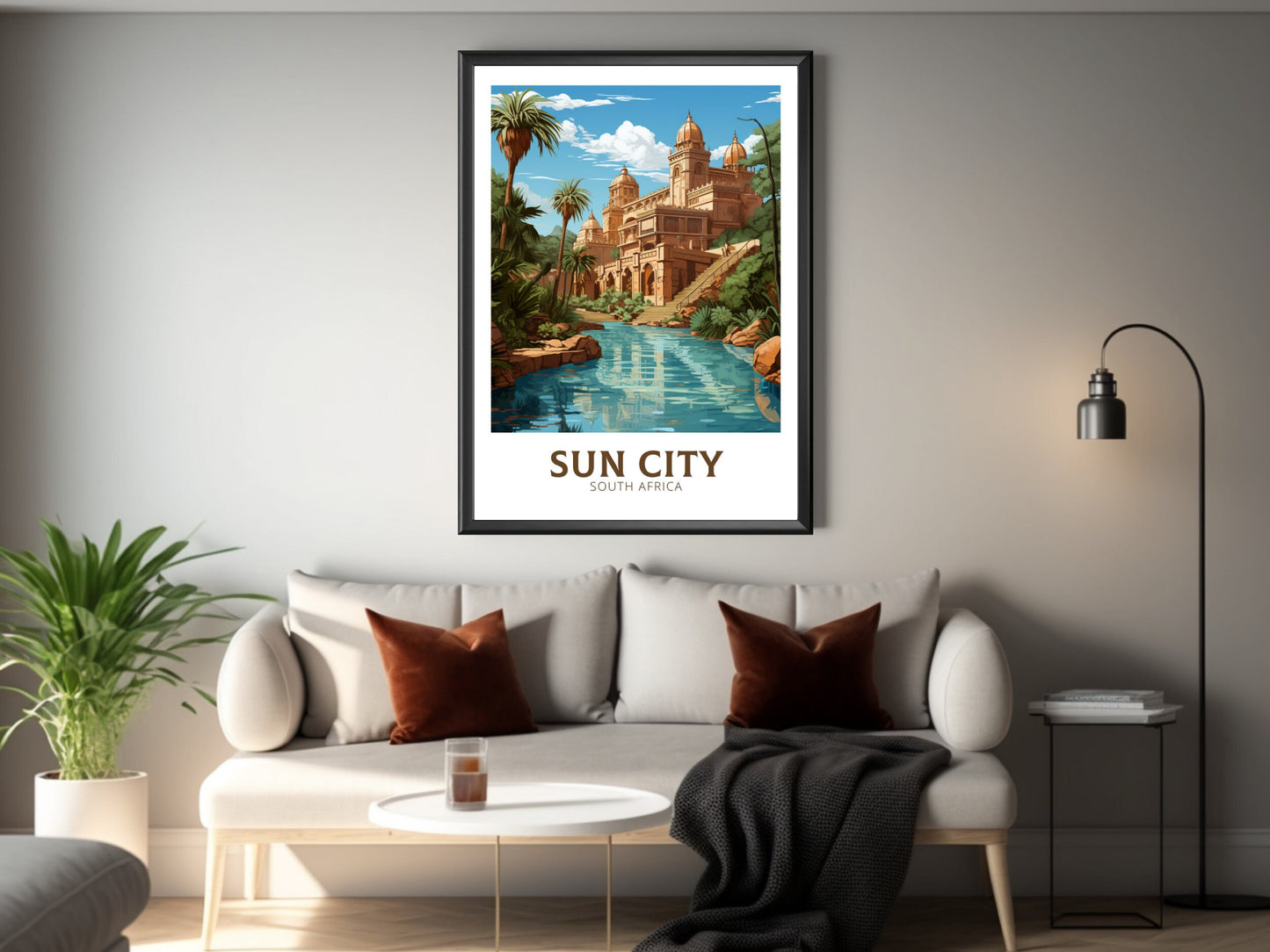 Sun City Print | Lost City Travel Print | Sun City Travel Poster | South Africa Wall Art | Africa Poster | Sun City Travel Print | ID 914