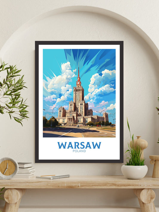 Warsaw Print | Warsaw Travel Poster | Warsaw Illustration | Warsaw Wall Art | Poland Poster | Warsaw Poland Print | Warsaw Design | ID 917