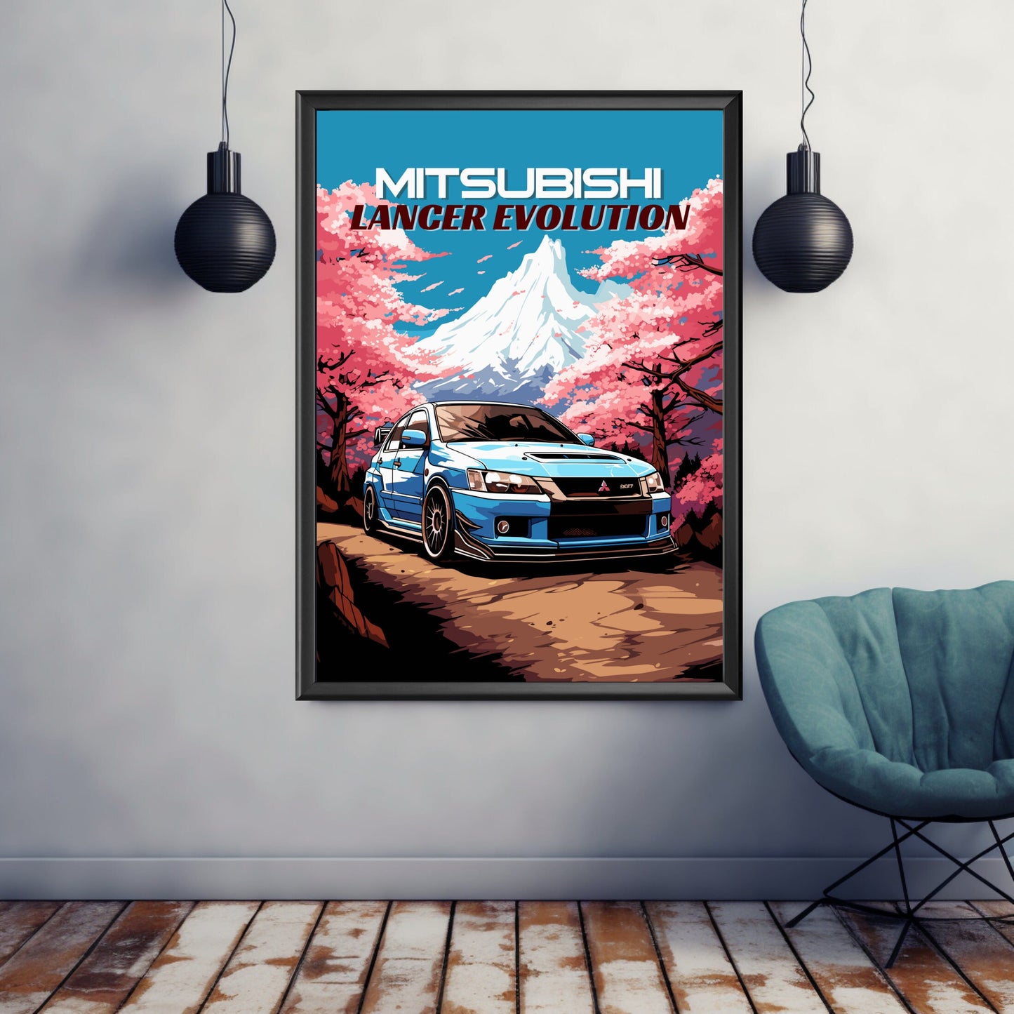 Mitsubishi Lancer Evolution Print, 1990s