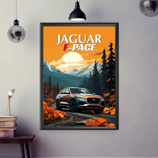 Jaguar F-Pace Print, 2010s Car, SUV Print, Jaguar F-Pace Poster, Car Print, Car Poster, Car Art, Off-Roader Print, Car Print