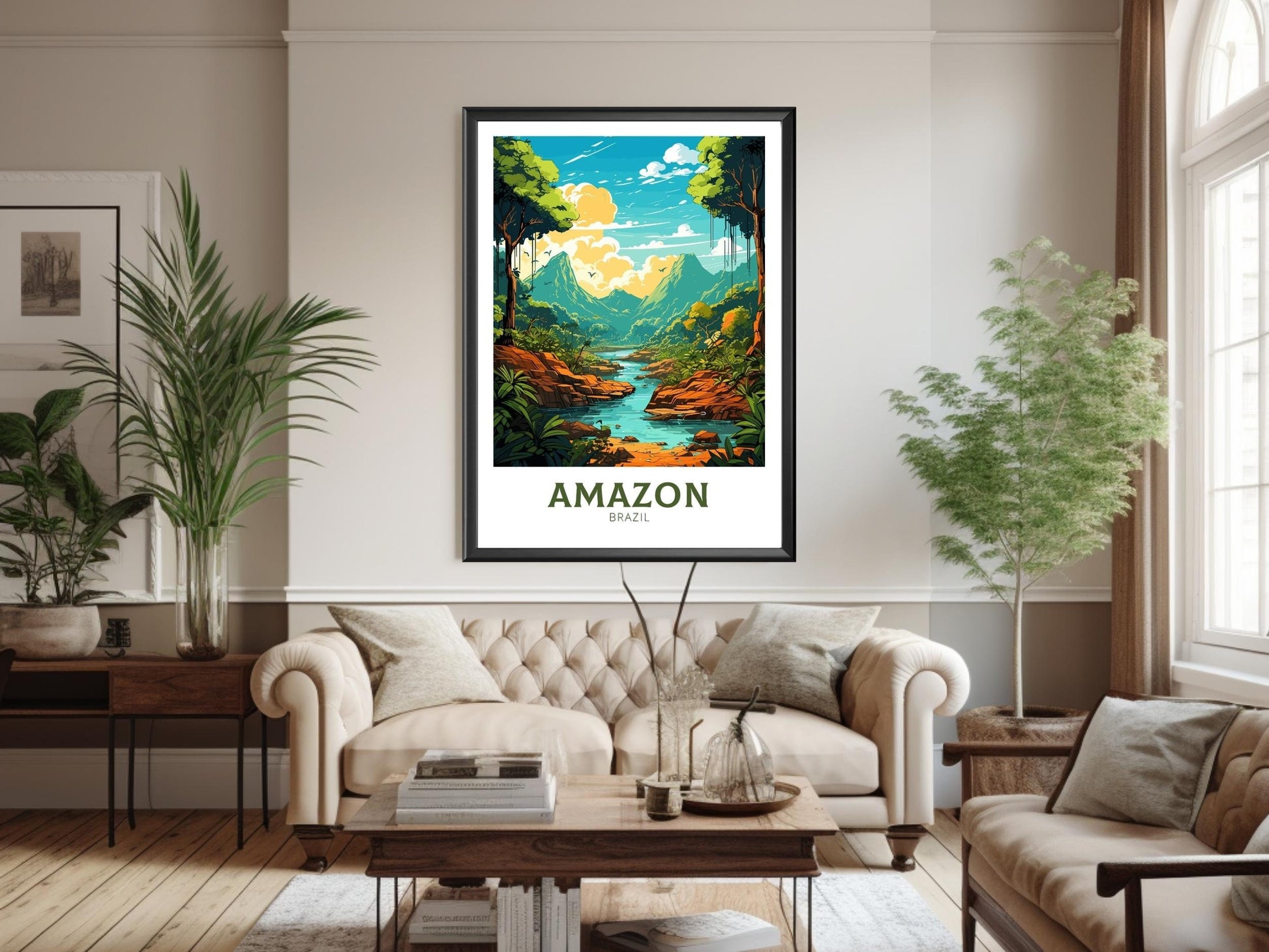 Amazon Forest Travel Print | Amazon Forest Poster | Brazil Wall Art | Amazon Forest Brazil travel Poster | Housewarming gift | ID 826