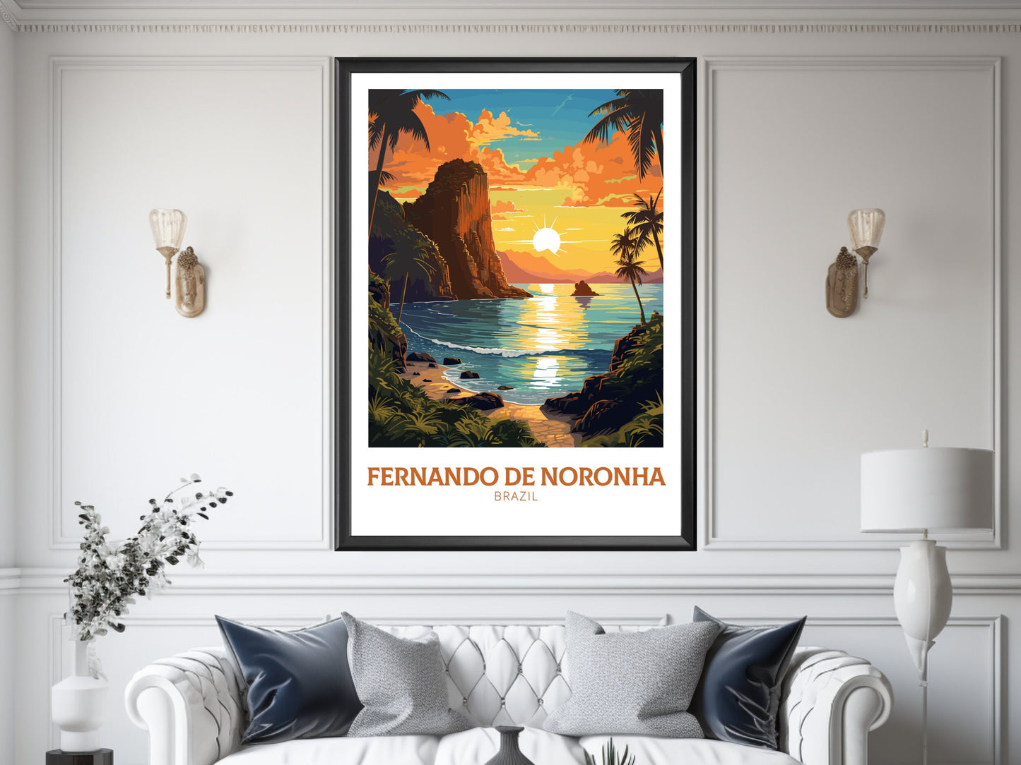 Fernando de Noronha Travel Print | Fernando de Noronha Poster | Brazil Art | Fernando de Noronha Brazil Poster | Housewarming gift | ID 647