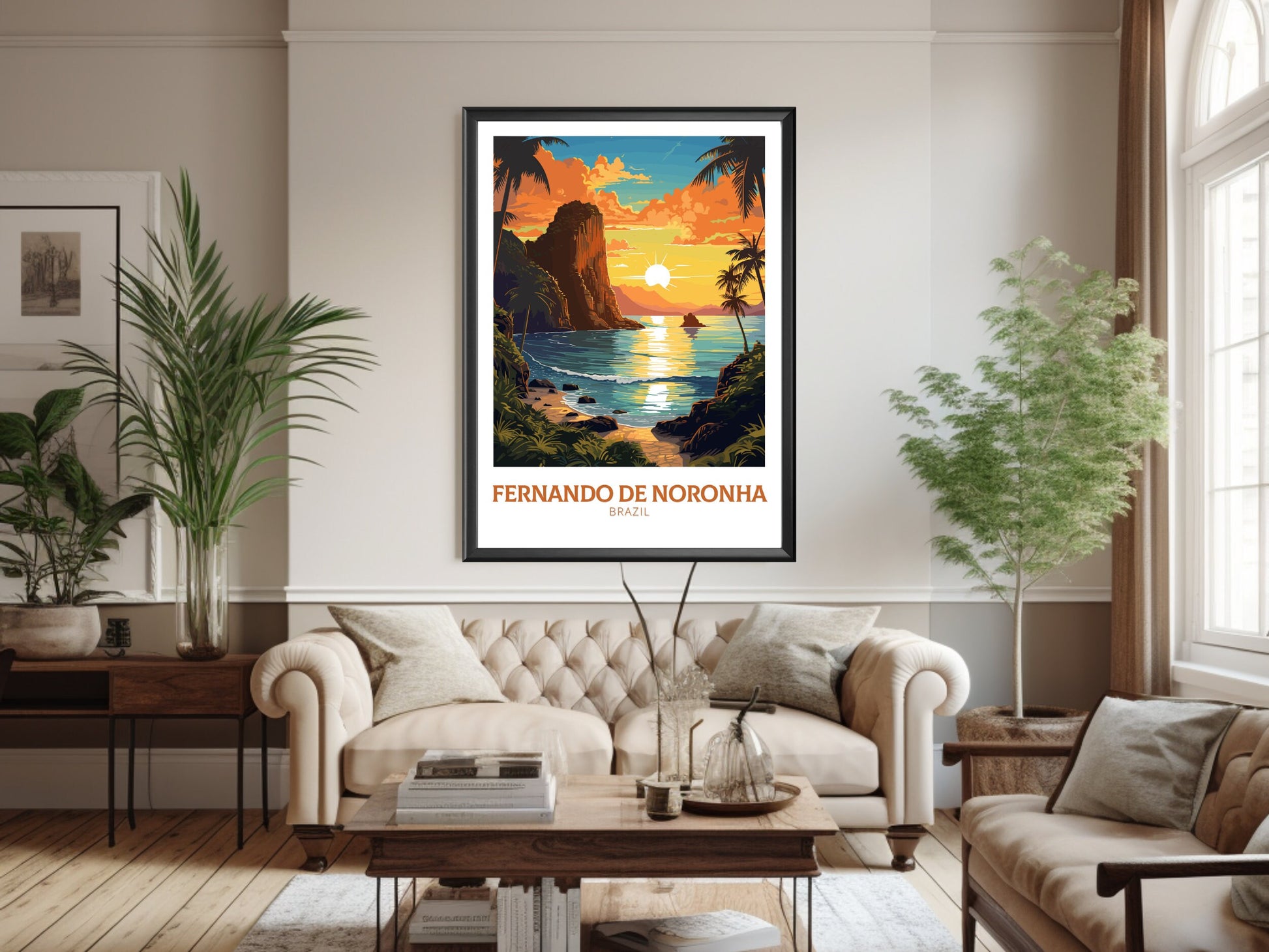 Fernando de Noronha Travel Print | Fernando de Noronha Poster | Brazil Art | Fernando de Noronha Brazil Poster | Housewarming gift | ID 647