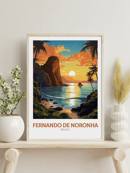 Fernando de Noronha Travel Print | Fernando de Noronha Poster | Brazil Art | Fernando de Noronha Brazil Poster | Housewarming gift | ID 647