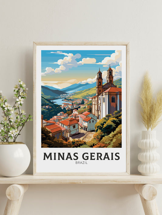 Minas Gerais Print | Ouro Preto Poster | Brazil Wall Art | Minas Gerais Brazil travel Print | Birthday gift | Ouro Preto Brazil Art | ID 829