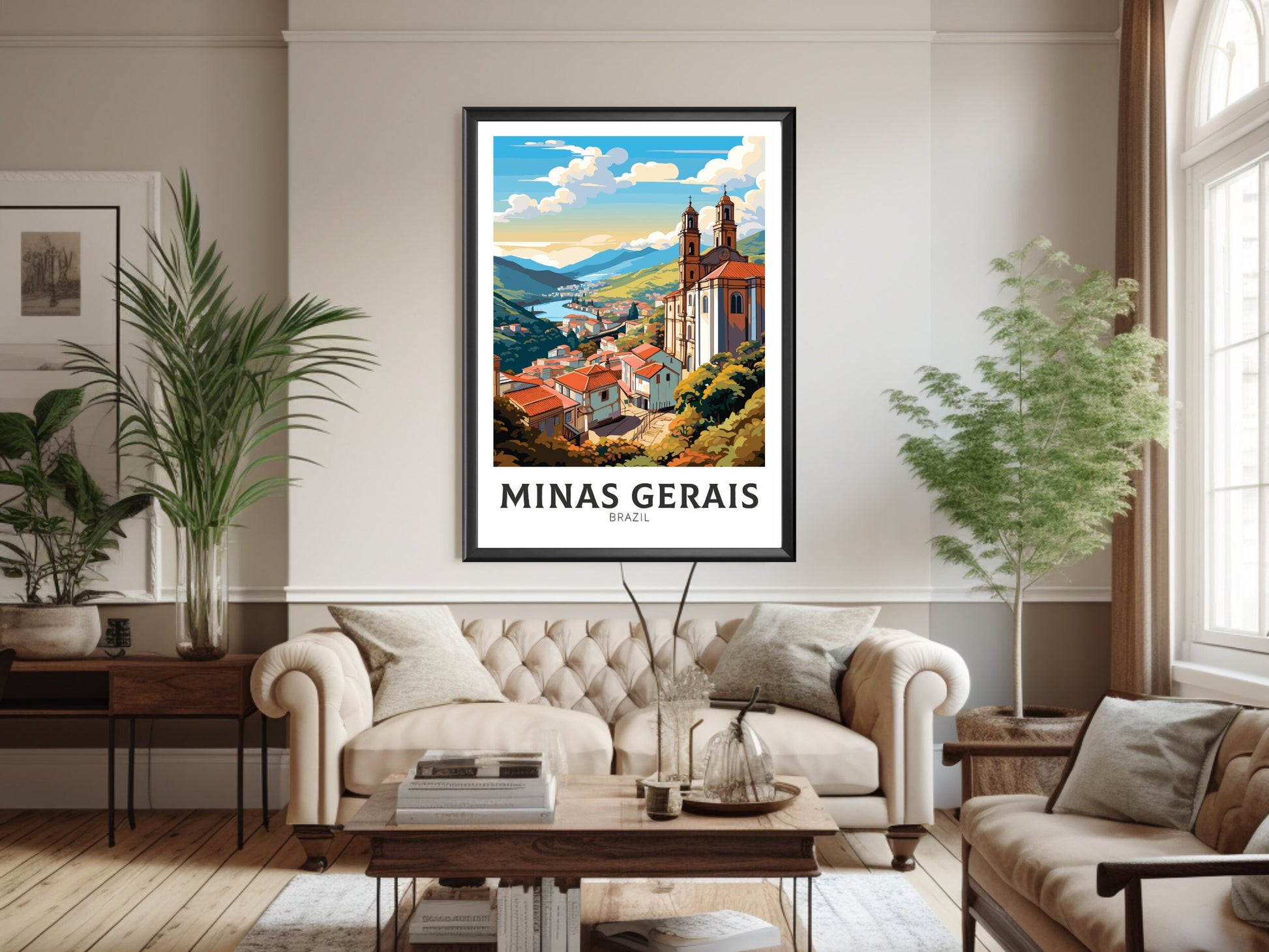 Minas Gerais Print | Ouro Preto Poster | Brazil Wall Art | Minas Gerais Brazil travel Print | Birthday gift | Ouro Preto Brazil Art | ID 829