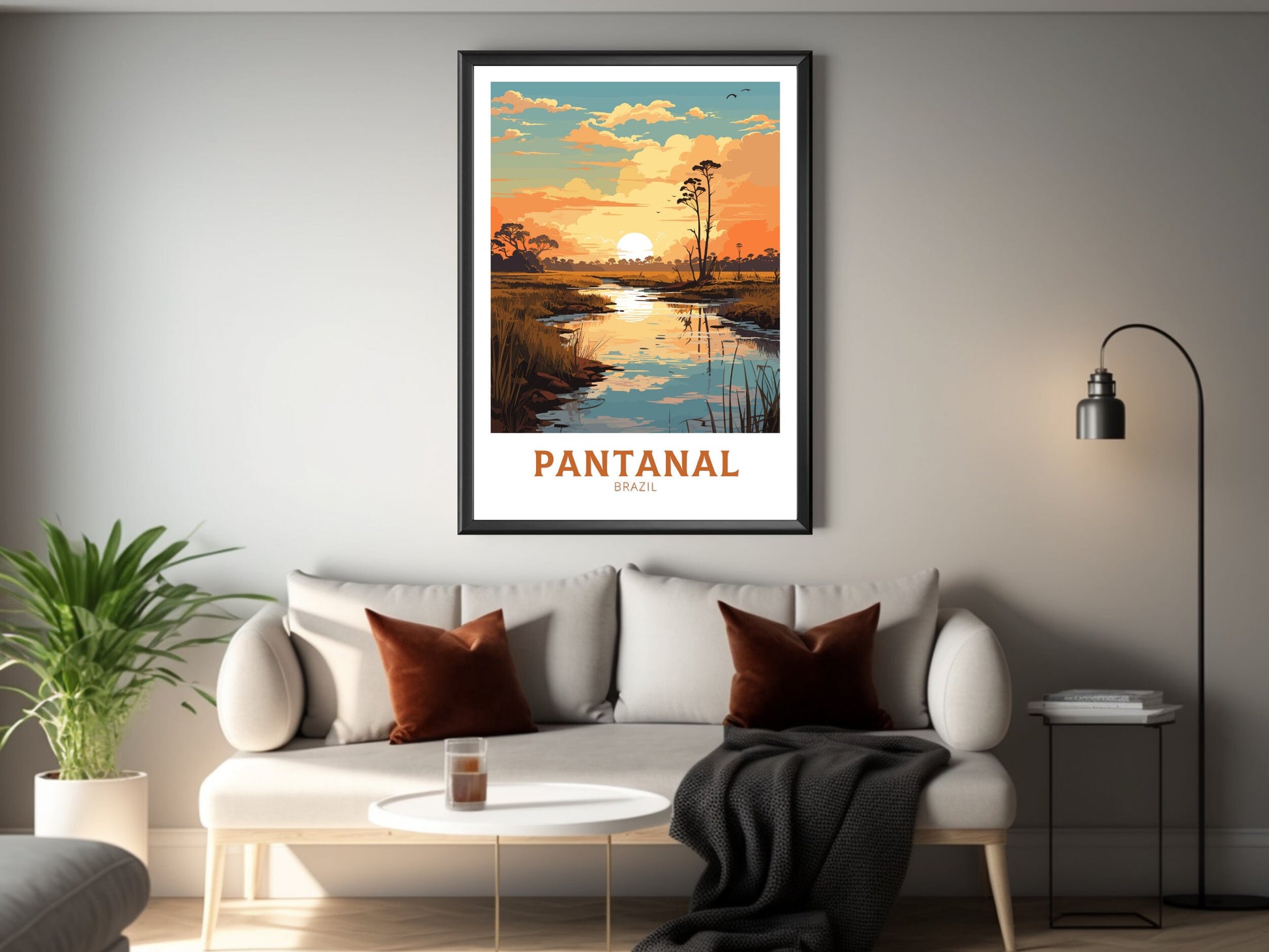 Pantanal Travel Print | Pantanal Postre | Brazil Wall Art | Pantanal Brazil travel Print | Housewarming gift Pantanal Brazil Print |ID 828