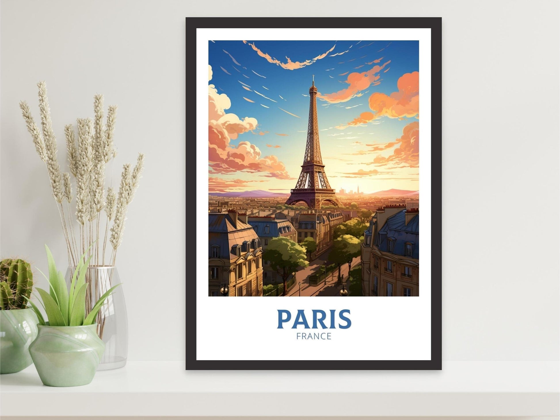 Paris Travel Poster | Paris Illustration | Eiffel Tower Print | Paris Art | France Poster | Eiffel Tower Print | Paris Affiche | ID 832