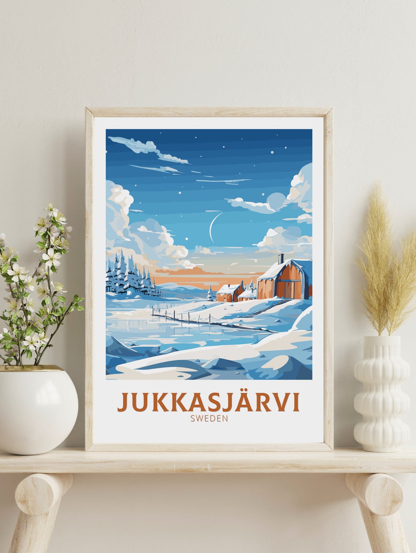 Jukkasjarvi Poster | Jukkasjarvi Print | Jukkasjarvi Wall Art | Sweeden Poster | Sweeden Home Décor | Sweeden Art | Sweeden Print | ID 841